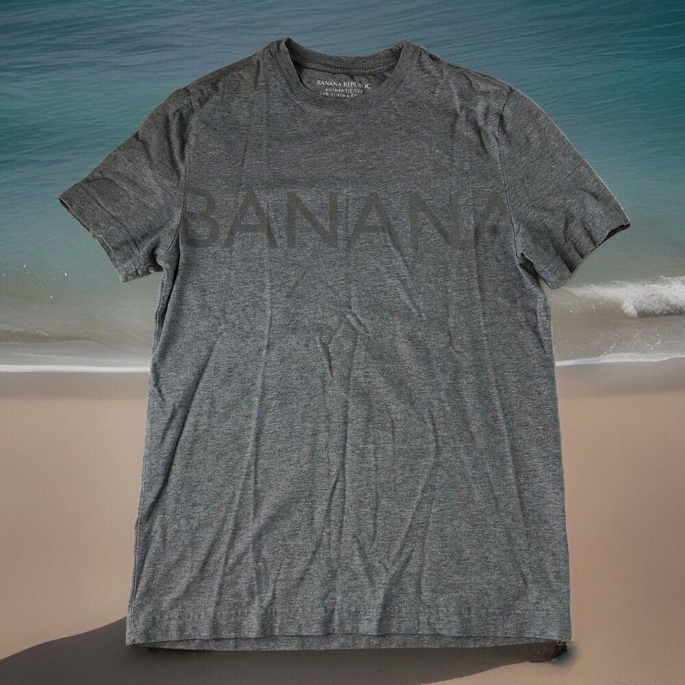 Banana republic women’s authentic Tee Supina cotton heather gray Size XS